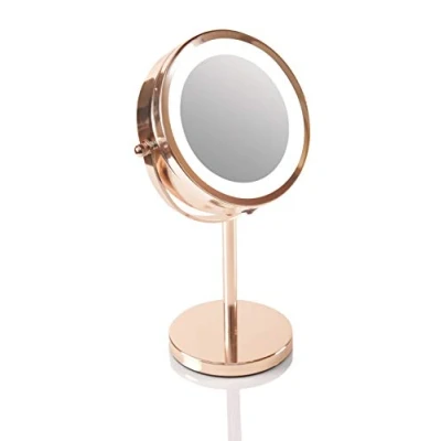 Afbeelding van Rio MMST Make up Spiegel met Ringverlichting Rose/Goud Ø15,5cm