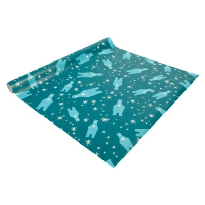 Afbeelding van SIGEL GP119 cadeaupapierrol, 5 m x 50 cm, petrol wit