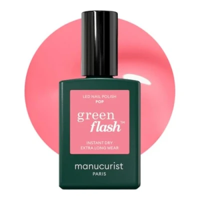 Afbeelding van Manucurist Green Flash™ semi permanente nagellak, pastelroze, POP, natuurlijke gel, uv gelnagellak, permanent, biologische ingrediënten, professionele manicure, dames