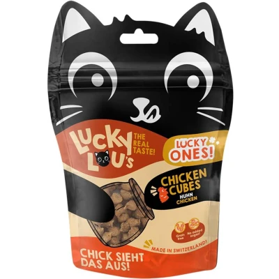 Afbeelding van 80g Lucky Lou blokjes kip kattensnacks