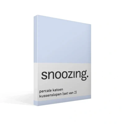 Afbeelding van Snoozing Kussenslopen Set van 2 Percale katoen 60x70 cm Hemel