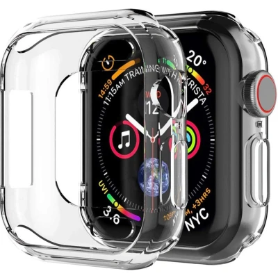 Afbeelding van iMoshion Screen Protector Geschikt voor Apple Watch Series 4 / 5 6 SE 40 mm Full Cover Soft Case Hoesje Transparant