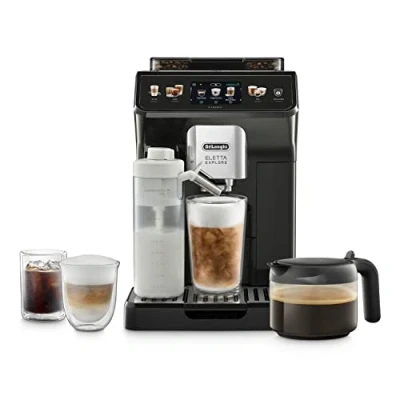 Afbeelding van De&#039;Longhi Eletta Explore Cold Brew ECAM452.67.G, Barista koffiezetapparaat met LatteCrema Hot and Cool, espressomachine, automatisch koffiezetapparaat, koude extractie, koffiepot inbegrepen,