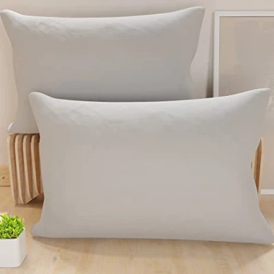 Afbeelding van PETTI Artigiani Italiani 1 paar kussenslopen 60 x 40 cm, microvezel, bekleding, bank, 2 kussenslopen, effen, grijs, 100% Made in Italy