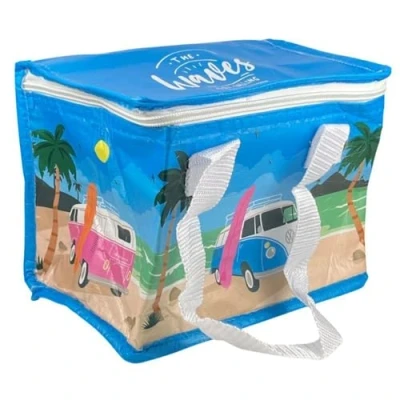 Afbeelding van Koeltas Volkswagen blauw 4 liter 16 x 21 13 cm koelboxen picknick/strand lunchtas