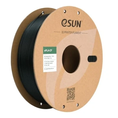 Afbeelding van eSUN ePLA CF PLA filament 1,75 mm, filament, geladen, van koolstofvezel, maatnauwkeurigheid +/ 0,03 spoel 1 kg (2,2 lbs) voor 3D FDM printers, groen