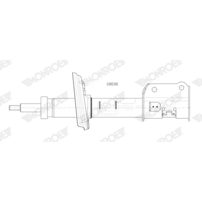 Afbeelding van MONROE G8696 Schokdemper Gasdruk Dubbelpijp Veerpoot Pen bovenaan, Klem onderaan JEEP: Compass (MP, M6) 2.0 CRD 4x4, 1.4 MultiAir 4x4