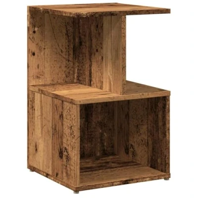 Afbeelding van vidaXL Nachtkastje 35x35x55 cm bewerkt hout oud houtkleurig