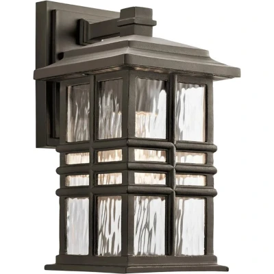 Afbeelding van Kichler LED Wand Buitenlamp Beacon Square 1X E27 Max 60W IP44 Dimbaar Olde Bronze