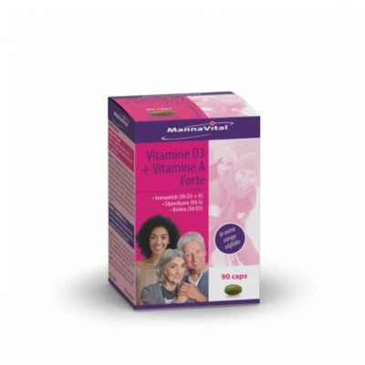 Afbeelding van Mannavital Vitamine D3 &amp; A Forte Capsules