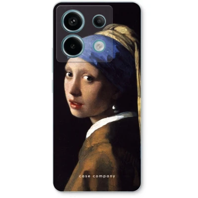 Afbeelding van Case Company® hoesje geschikt voor Xiaomi Redmi Note 13 Pro 5G The Pearl Earring Soft Cover Telefoonhoesje Bescherming aan alle Kanten en Schermrand