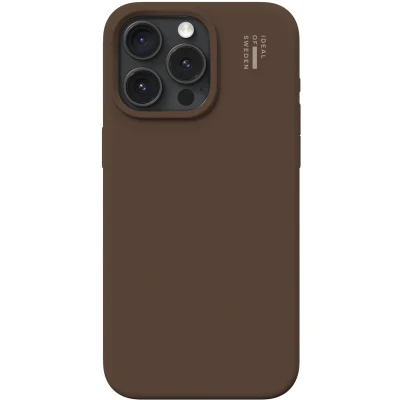 Afbeelding van iDeal of Sweden Silicone Case met MagSafe voor de Apple iPhone 15 Pro Max Mocha Mousse