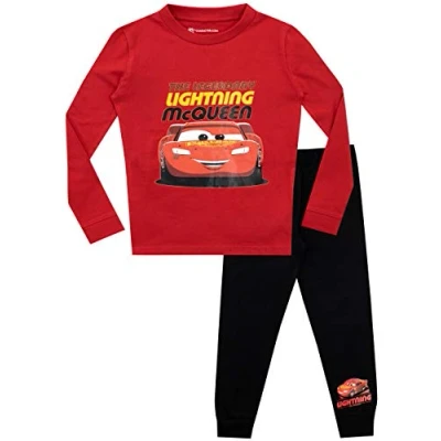 Afbeelding van Disney Cars pyjama Pyjamasets voor jongens Flash McQueen Goed passende kinderen, Rood
