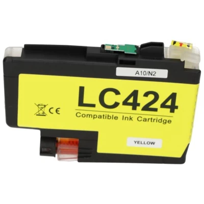 Afbeelding van Huismerk Brother LC 424Y Inktcartridge Geel