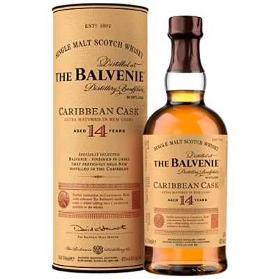 Image de The Balvenie 14 ans Single Malt Scotch Whisky Caribbean Cask, 700 ml