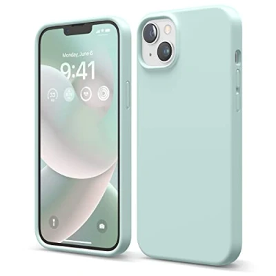 Afbeelding van elago Hoesjes van vloeibare siliconen compatibel met iPhone 14 Plus (6,7 inch), beschermhoes, volledige bescherming, schokbestendig, 4 structuren, zachte microvezel voorkomt krassen