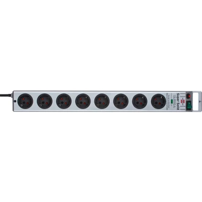 Afbeelding van Stekkerdoos 8 voudig Brennenstuhl 2.5 meter (Overspanningsbeveiliging, 13.500 A, Zilver)