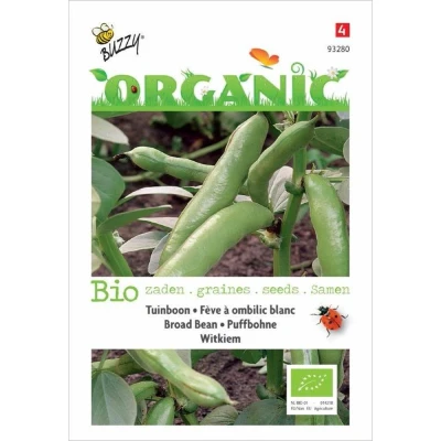 Afbeelding van Organic Tuinboon Witkiem (Skal 14725) Tuinplus Buzzy