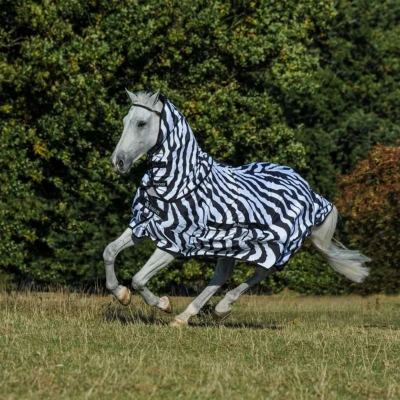 Afbeelding van Bucas Sweet itch Zebra Bovenlengte: 155 cm &amp; Onderlengte: 206
