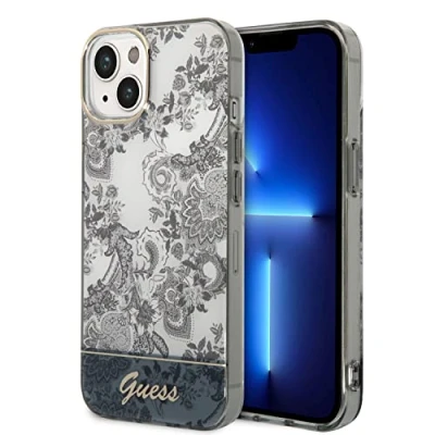 Afbeelding van Guess Grijs TPU Back Cover Telefoonhoesje voor Apple iPhone 14 Bescherm je Telefoon &amp; Geniet van Stijlvol Design
