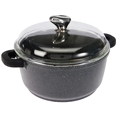 Afbeelding van Pradel Excellence 52399M Kookpan 24 cm &quot;steenvorm&quot; van gietijzer, aluminium, voor alle warmtebronnen, inclusief inductie