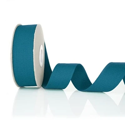 Afbeelding van Trimz Zeer sterke katoenen riem, staalblauw, 25 mm x 5 m