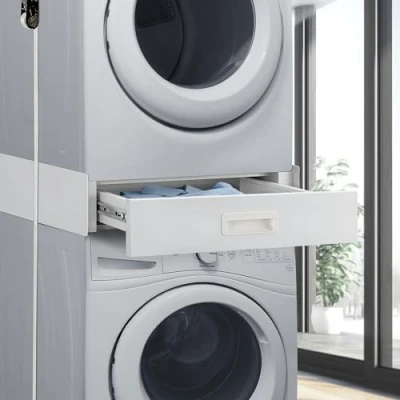 Afbeelding van Stapelkit Buxton met lade universeel tussenstuk 15x60x54 cm wit [en.casa]