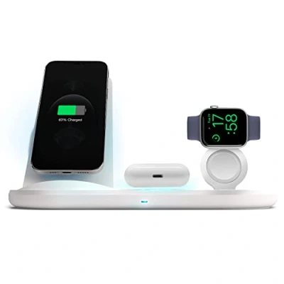 Image de Chargeur sans fil avec triple station de charge à induction 10W SBS