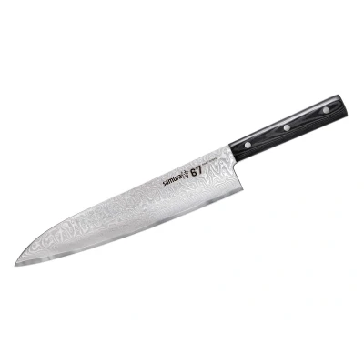 Afbeelding van Samura Damascus 67 koksmes 238 mm Micarta greep