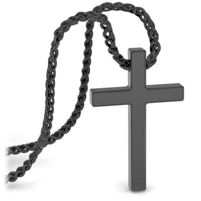 Afbeelding van SERASAR Roestvrijstalen Herenketting [Lord] Zwart 50cm Stalen Kraag