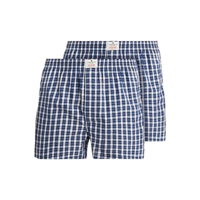 Afbeelding van TOM Tailor Westside 2 PACK Boxershort, Heren, Maat: Small, Dark blue/white/blue