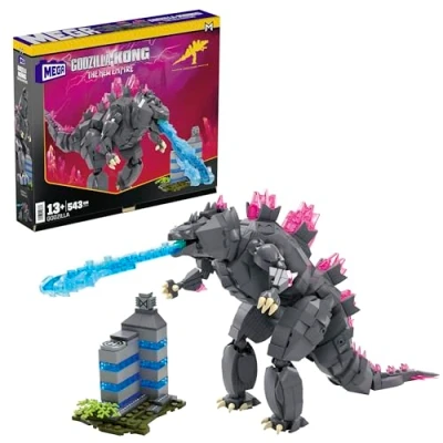 Afbeelding van Mega Godzilla x Kong: The New Empire actiefiguur met 543 onderdelen en accessoires, bouw tentoonstellingsspeelgoed voor volwassen verzamelaars