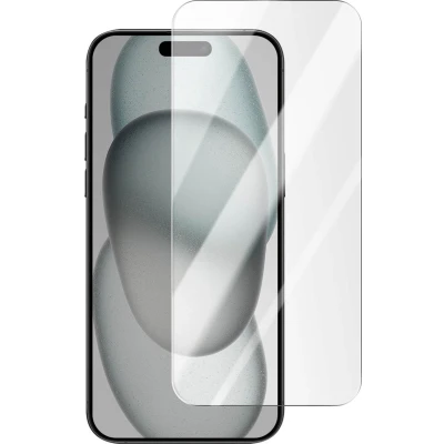 Afbeelding van 4smarts, getemperd glas beschermende folie Geschikt voor iPhone 15 Hardheid 9H Tweede glas, Transparant