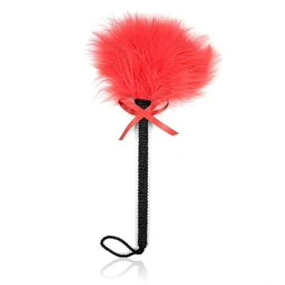 Afbeelding van Feather Tickler with Bow 25 cm Red