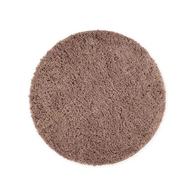 Afbeelding van Badkamer Tapijt Bruin Badmat kan gecombineerd worden tot een set Antislip &amp; Maschinewasbaar Toiletmat Ø 56cm