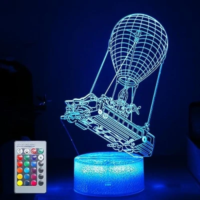 Afbeelding van Hoofun Batttlebus Unieke 3D Optische Illusie Lamp Nachtlampje Kunstwerk Licht 16 Kleuren Veranderende LED voor Home Decor Game Liefhebbers Kinderen