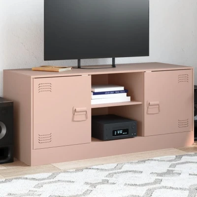 Afbeelding van Tv meubel 99x39x44 cm staal roze