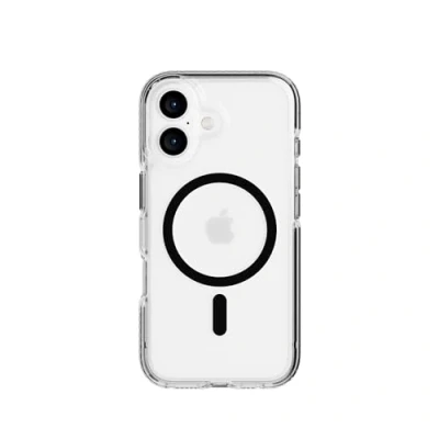 Afbeelding van Tech21 Evo Crystal iPhone 16 hoesje Schokbestendig telefoonhoesje Geschikt voor MagSafe Transparant/Zwart 4,9 meter valbestendig