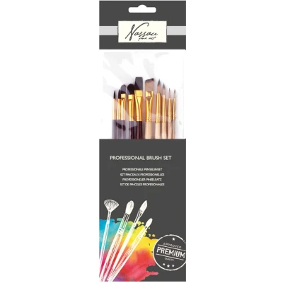 Afbeelding van Nassau Fine Art Professionele Penselenset, 10dlg.