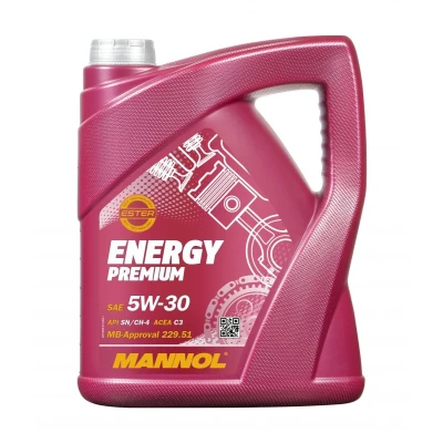 Afbeelding van Mannol Energy Premium 5W 30 5L Motorolie MN7908 5 MERCEDES BENZ: Sprinter 3 T Van, E Class modell, C Saloon, BMW: Coupe, 1 Hatchback