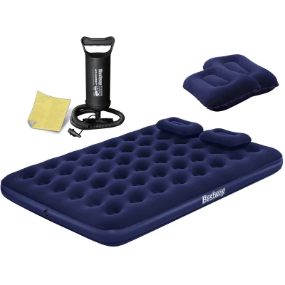 Afbeelding van Bestway Luchtbed opblaasbaar met kussen en pomp 203x152x22 cm 67374