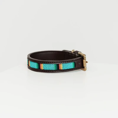 Image de Kentucky Collier Perles Artisanales Bleu clair 66cm