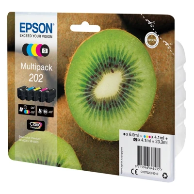 Image de Epson Multipack 202 Pack de 5 noir jaune cyan magenta photo noire original blister cartouche d&#039;encre pour Expression Premium XP 6000 6005 6100 6105