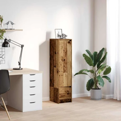 Afbeelding van vidaXL Hoge kast 29,5x34x119,5 cm bewerkt hout oud