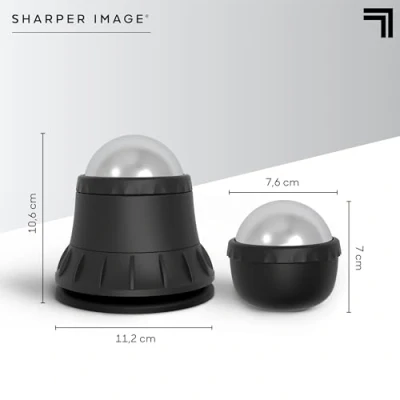 Afbeelding van Sharper Image Ice Roller massage Ball Rvs bal warm en koud thuis onderweg