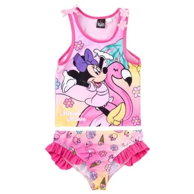 Afbeelding van Disney Minnie Mouse badpak voor meisjes, tankini met ruches, 2 delig, roze, Roze