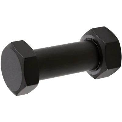Afbeelding van kapstokhaak mat zwart 90x36 mm