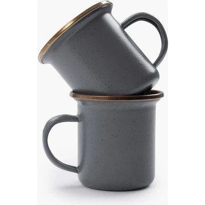 Afbeelding van Barebones Espresso Mok 148 Ml Slate Grey 2 pack Grijs Glazen &amp; Bekers