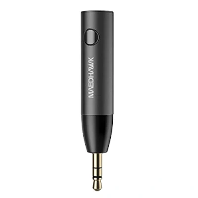 Afbeelding van 3.5mm Bluetooth Aux Adapter voor in de Auto Maedhawk Stijlvolle 5.0 Ontvanger met Ruisonderdrukking Vrachtwagens Home Stereo Hoofdtelefoon Luidsprekers Muziekstreaming