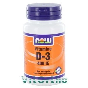 Afbeelding van NOW Vitamine D3 400 IE Softgels 90st